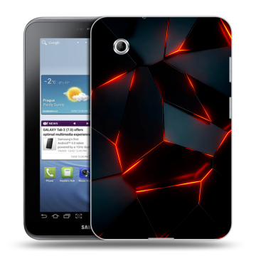 Силиконовый чехол на планшета Samsung Galaxy Tab 2 7.0 GT-P3100 с принтом Яркие абстракции Силиконовый чехол на планшета Samsung Galaxy Tab 2 7.0 GT-P3100 с принтом Яркие абстракции