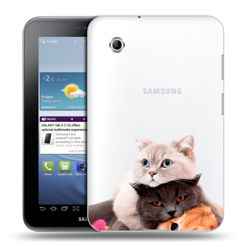 Силиконовый чехол на планшета Samsung Galaxy Tab 2 7.0 GT-P3100 с принтом Кошки Силиконовый чехол на планшета Samsung Galaxy Tab 2 7.0 GT-P3100 с принтом Кошки