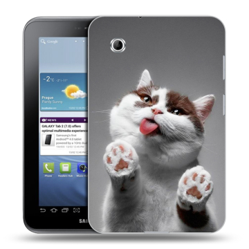 Силиконовый чехол на планшета Samsung Galaxy Tab 2 7.0 GT-P3100 с принтом Коты Силиконовый чехол на планшета Samsung Galaxy Tab 2 7.0 GT-P3100 с принтом Коты