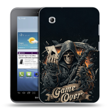 Силиконовый чехол на планшета Samsung Galaxy Tab 2 7.0 GT-P3100 с принтом Скелет карты Силиконовый чехол на планшета Samsung Galaxy Tab 2 7.0 GT-P3100 с принтом Скелет карты