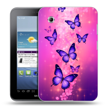 Силиконовый чехол на Samsung Galaxy Tab 2 7.0 с принтом Бабочки