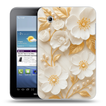 Силиконовый чехол на Samsung Galaxy Tab 2 7.0 с принтом Цветы