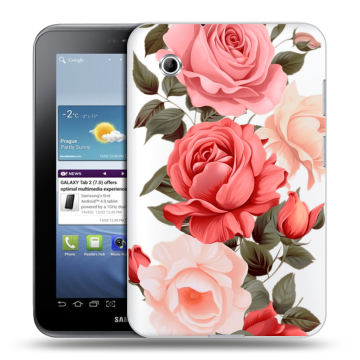 Силиконовый чехол на Samsung Galaxy Tab 2 7.0 с принтом Розы Силиконовый чехол на Samsung Galaxy Tab 2 7.0 с принтом Розы