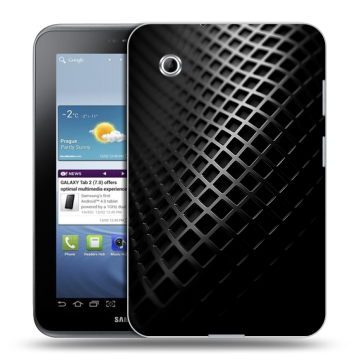 Силиконовый чехол на Samsung Galaxy Tab 2 7.0 с принтом Текстура металла