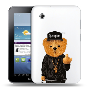 Силиконовый чехол на Samsung Galaxy Tab 2 7.0 с принтом Плюшевый медведь Силиконовый чехол на Samsung Galaxy Tab 2 7.0 с принтом Плюшевый медведь