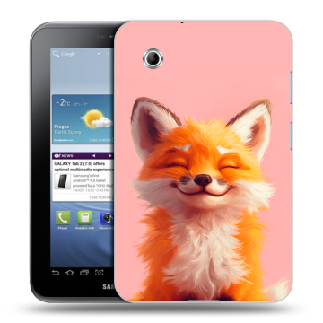 Силиконовый чехол на Samsung Galaxy Tab 2 7.0 с принтом милая лиса