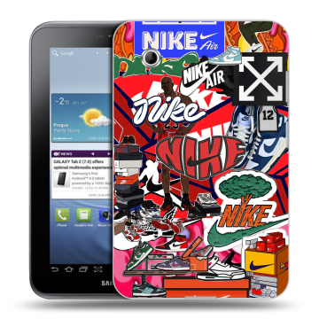 Силиконовый чехол на Samsung Galaxy Tab 2 7.0 с принтом Найк Nike яркий Силиконовый чехол на Samsung Galaxy Tab 2 7.0 с принтом Найк Nike яркий
