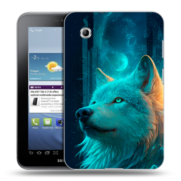 Силиконовый чехол на Samsung Galaxy Tab 2 7.0 с принтом бабочки саккура Силиконовый чехол на Samsung Galaxy Tab 2 7.0 с принтом бабочки саккура