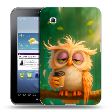 Силиконовый чехол на Samsung Galaxy Tab 2 7.0 с принтом сова