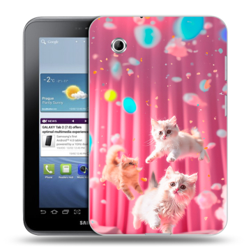 Силиконовый чехол на Samsung Galaxy Tab 2 7.0 с принтом милые котики