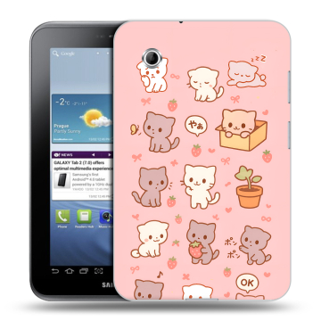 Силиконовый чехол на Samsung Galaxy Tab 2 7.0 с принтом Hello Kitty Хелоу Кити Силиконовый чехол на Samsung Galaxy Tab 2 7.0 с принтом Hello Kitty Хелоу Кити