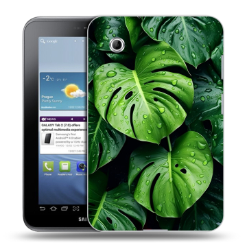 Силиконовый чехол на Samsung Galaxy Tab 2 7.0 с принтом Листья Силиконовый чехол на Samsung Galaxy Tab 2 7.0 с принтом Листья