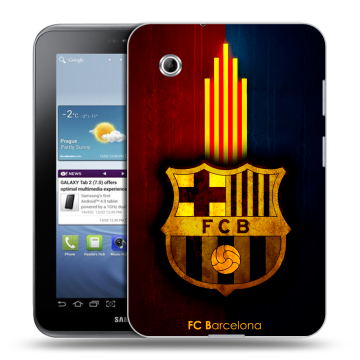 Силиконовый чехол на Samsung Galaxy Tab 2 7.0 с принтом Барселона Barcelona