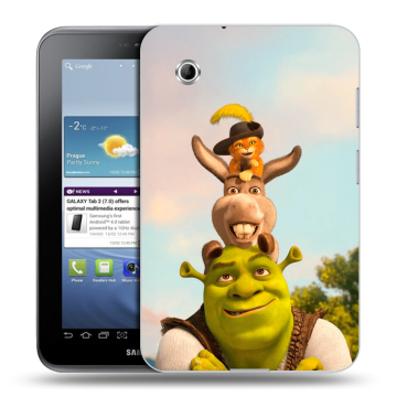 Силиконовый чехол на Samsung Galaxy Tab 2 7.0 с принтом Шрек Shrek
