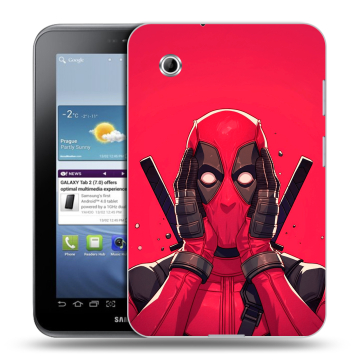 Силиконовый чехол на Samsung Galaxy Tab 2 7.0 с принтом Дедпул Deadpool Силиконовый чехол на Samsung Galaxy Tab 2 7.0 с принтом Дедпул Deadpool
