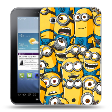 Силиконовый чехол на Samsung Galaxy Tab 2 7.0 с принтом Миньоны