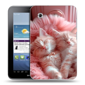 Силиконовый чехол на Samsung Galaxy Tab 2 7.0 с принтом котята котики