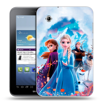 Силиконовый чехол на Samsung Galaxy Tab 2 7.0 с принтом Холодное сердце Frozen