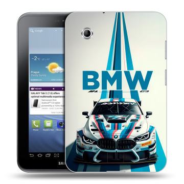Силиконовый чехол на Samsung Galaxy Tab 2 7.0 с принтом БМВ BMW
