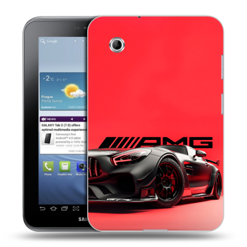 Силиконовый чехол на Samsung Galaxy Tab 2 7.0 с принтом Мерседес Mercedes AMG