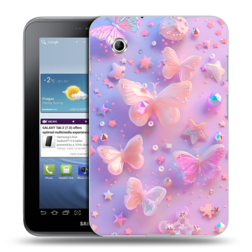 Силиконовый чехол на Samsung Galaxy Tab 2 7.0 с принтом Бабочки
