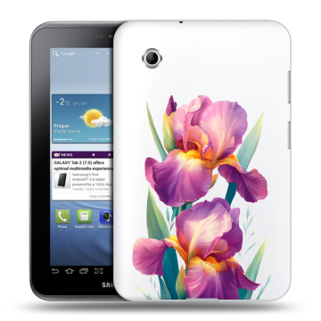 Силиконовый чехол на Samsung Galaxy Tab 2 7.0 с принтом Цветы орхидеи