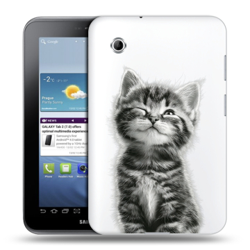 Силиконовый чехол на Samsung Galaxy Tab 2 7.0 с принтом Котенок Силиконовый чехол на Samsung Galaxy Tab 2 7.0 с принтом Котенок