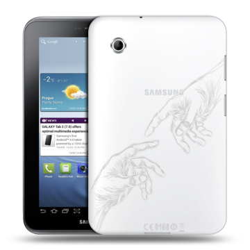Силиконовый чехол на Samsung Galaxy Tab 2 7.0 с принтом Сотворение мира