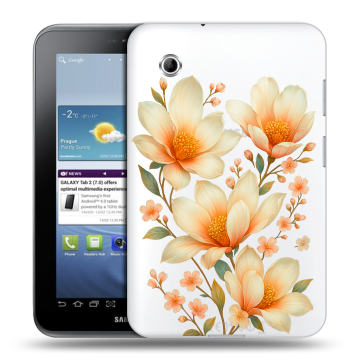 Силиконовый чехол на Samsung Galaxy Tab 2 7.0 с принтом Цветы