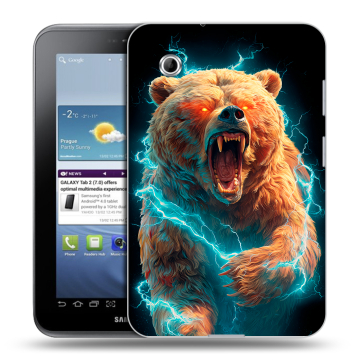 Силиконовый чехол на Samsung Galaxy Tab 2 7.0 с принтом Медведь