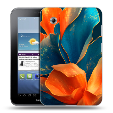 Силиконовый чехол на Samsung Galaxy Tab 2 7.0 с принтом Цветы