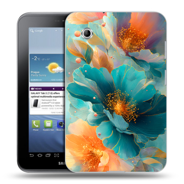 Силиконовый чехол на Samsung Galaxy Tab 2 7.0 с принтом Цветы