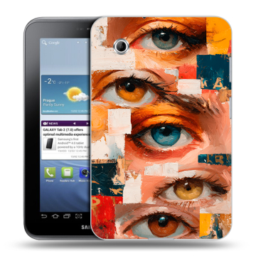 Силиконовый чехол на Samsung Galaxy Tab 2 7.0 с принтом Модный принт