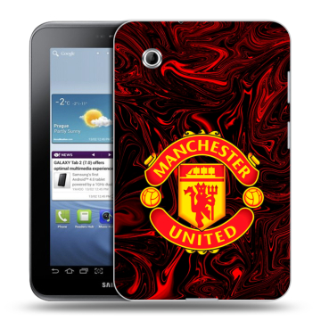 Силиконовый чехол на Samsung Galaxy Tab 2 7.0 с принтом Manchester United