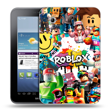 Силиконовый чехол на Samsung Galaxy Tab 2 7.0 с принтом Roblox Роблокс