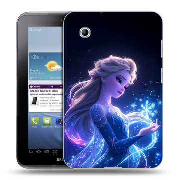 Силиконовый чехол на Samsung Galaxy Tab 2 7.0 с принтом Холодное сердце Frozen