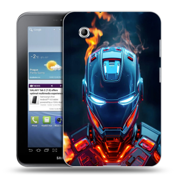 Силиконовый чехол на Samsung Galaxy Tab 2 7.0 с принтом IronMan Железный человек Силиконовый чехол на Samsung Galaxy Tab 2 7.0 с принтом IronMan Железный человек