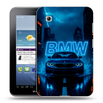 Силиконовый чехол на Samsung Galaxy Tab 2 7.0 с принтом BMW БМВ