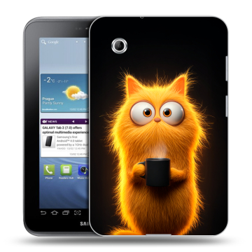 Силиконовый чехол на Samsung Galaxy Tab 2 7.0 с принтом Смешной кот
