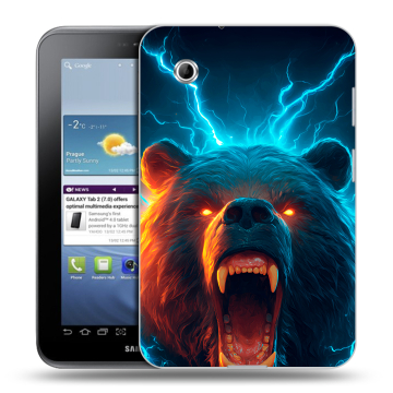 Силиконовый чехол на Samsung Galaxy Tab 2 7.0 с принтом Медведь