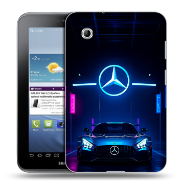 Силиконовый чехол на Samsung Galaxy Tab 2 7.0 с принтом Mercedes Мерседес