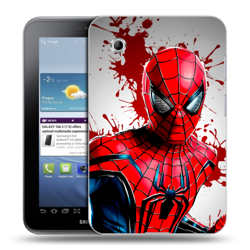 Силиконовый чехол на Samsung Galaxy Tab 2 7.0 с принтом Spiderman Человек паук Силиконовый чехол на Samsung Galaxy Tab 2 7.0 с принтом Spiderman Человек паук