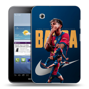 Силиконовый чехол на Samsung Galaxy Tab 2 7.0 с принтом Барселона Barca Yamal 