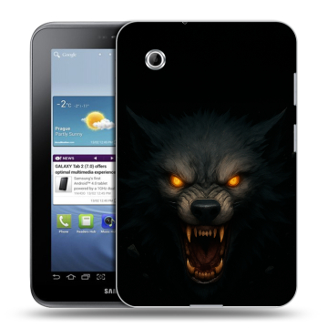 Силиконовый чехол на Samsung Galaxy Tab 2 7.0 с принтом Волк