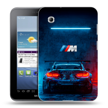 Силиконовый чехол на Samsung Galaxy Tab 2 7.0 с принтом BMW БМВ