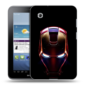 Силиконовый чехол на Samsung Galaxy Tab 2 7.0 с принтом IronMan Железный человек