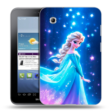 Силиконовый чехол на Samsung Galaxy Tab 2 7.0 с принтом Холодное сердце Frozen