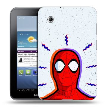 Силиконовый чехол на Samsung Galaxy Tab 2 7.0 с принтом Spiderman Человек паук