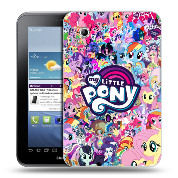 Силиконовый чехол на Samsung Galaxy Tab 2 7.0 с принтом My little pony Дружба чудо