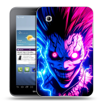 Силиконовый чехол на Samsung Galaxy Tab 2 7.0 с принтом Death note Тетрадь смерти